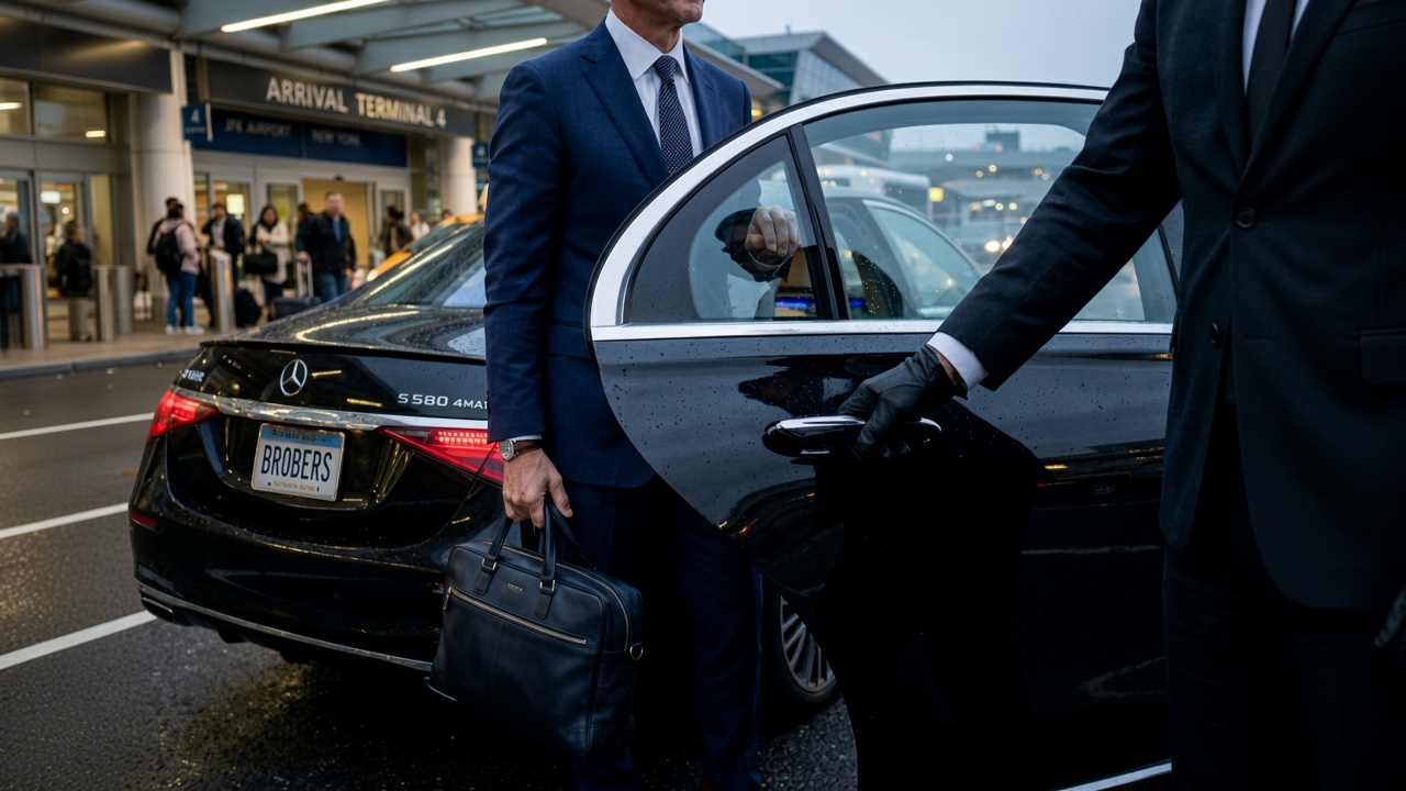 Black luxury Business Sedan — vehicle shown for illustration